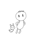 [アレンジ用]僕とウサギのう～（個別スタンプ：16）