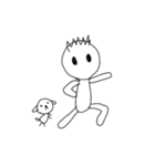 [アレンジ用]僕と犬のジョン（個別スタンプ：3）