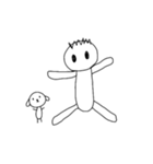 [アレンジ用]僕と犬のジョン（個別スタンプ：4）