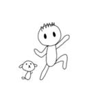 [アレンジ用]僕と犬のジョン（個別スタンプ：5）