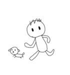 [アレンジ用]僕と犬のジョン（個別スタンプ：9）