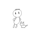 [アレンジ用]僕と猫のミィー（個別スタンプ：1）
