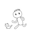 [アレンジ用]僕と猫のミィー（個別スタンプ：3）