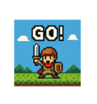 レトロゲーム風ピクセル勇者のことば（個別スタンプ：9）
