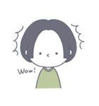 #顔に出ない女子 前髪なしボブver.（個別スタンプ：13）