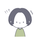 #顔に出ない女子 前髪なしボブver.（個別スタンプ：14）