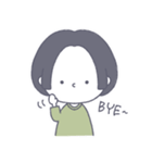 #顔に出ない女子 前髪なしボブver.（個別スタンプ：20）