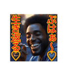 ※タバコを吸うゲイの♡黒人男性（個別スタンプ：13）