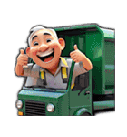 ゴミ収集車が巡回中 2（個別スタンプ：14）