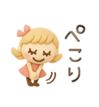 ぷっくり粘土みたい♡毎日（個別スタンプ：1）