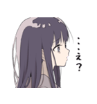 パーカーの女の子(ロングヘア)（個別スタンプ：10）