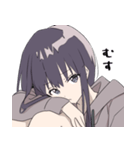 パーカーの女の子(ロングヘア)（個別スタンプ：11）