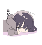 パーカーの女の子(ロングヘア)（個別スタンプ：12）