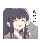 パーカーの女の子(ロングヘア)（個別スタンプ：13）
