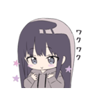 パーカーの女の子(ロングヘア)（個別スタンプ：24）