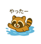 可愛い動物の海水浴 日本語（個別スタンプ：10）