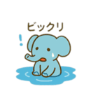 可愛い動物の海水浴 日本語（個別スタンプ：20）