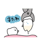 ゆるい歯たちの日常。（カラフル）（個別スタンプ：3）
