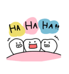 ゆるい歯たちの日常。（カラフル）（個別スタンプ：4）