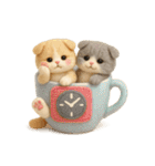 フェルト猫の感情マグカップ♪40のきもち（個別スタンプ：10）