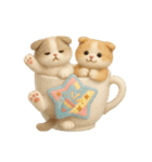 フェルト猫の感情マグカップ♪40のきもち（個別スタンプ：18）
