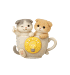 フェルト猫の感情マグカップ♪40のきもち（個別スタンプ：20）