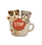 フェルト猫の感情マグカップ♪40のきもち（個別スタンプ：26）