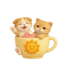 フェルト猫の感情マグカップ♪40のきもち（個別スタンプ：28）