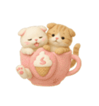 フェルト猫の感情マグカップ♪40のきもち（個別スタンプ：36）