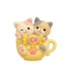 フェルト猫の感情マグカップ♪40のきもち（個別スタンプ：37）