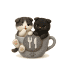 フェルト猫の感情マグカップ♪40のきもち（個別スタンプ：38）