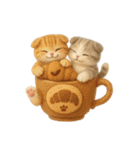 フェルト猫の感情マグカップ♪40のきもち（個別スタンプ：39）