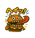 ハンバーガーモンスターのスタンプ（個別スタンプ：1）