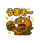 ハンバーガーモンスターのスタンプ（個別スタンプ：15）
