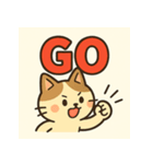 まるねこ★デカ文字スタンプ（個別スタンプ：3）
