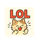 まるねこ★デカ文字スタンプ（個別スタンプ：4）