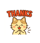 まるねこ★デカ文字スタンプ（個別スタンプ：6）
