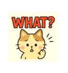 まるねこ★デカ文字スタンプ（個別スタンプ：8）