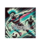 モヒカン×サッカー！迫力満点（個別スタンプ：3）