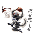 日本猿×バスケットボール！3Dリアル（個別スタンプ：6）