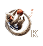 日本猿×バスケットボール！3Dリアル（個別スタンプ：9）