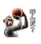 日本猿×バスケットボール！3Dリアル（個別スタンプ：13）