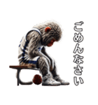 日本猿×バスケットボール！3Dリアル（個別スタンプ：15）