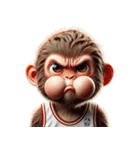 日本猿×バスケットボール！3Dリアル（個別スタンプ：24）