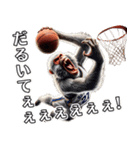 日本猿×バスケットボール！3Dリアル（個別スタンプ：25）