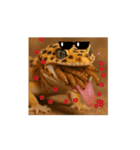 とにかく食べるヤモリレオパカナヘビトカゲ（個別スタンプ：9）