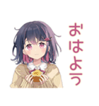 ふんわり女子中学生の毎日挨拶（個別スタンプ：3）