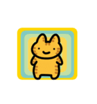 動く！カラフル茶トラ猫（個別スタンプ：1）