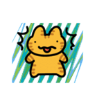 動く！カラフル茶トラ猫（個別スタンプ：3）