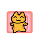 動く！カラフル茶トラ猫（個別スタンプ：4）